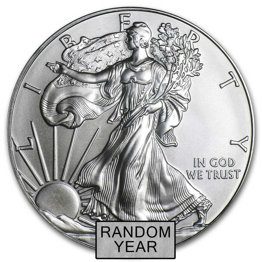 Random Year - 1 oz American Silver Eagle $1 Coin BU