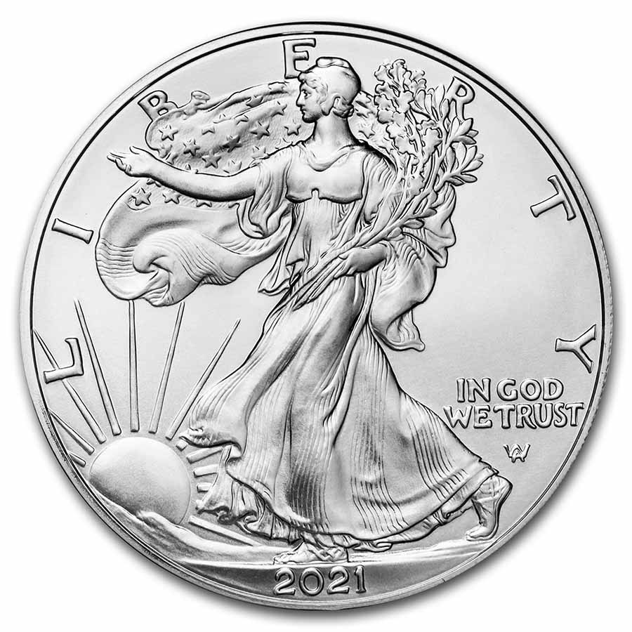 2021 1 oz American Silver Eagle $1 Coin BU