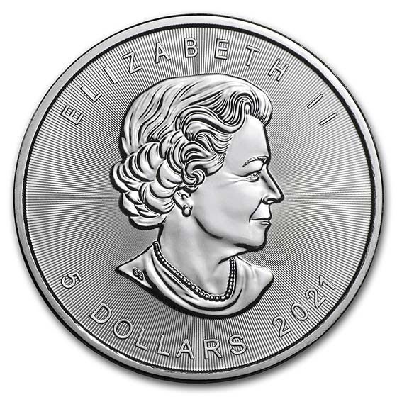 2021 Canadian 1 oz Silver Maple Leaf Coin BU