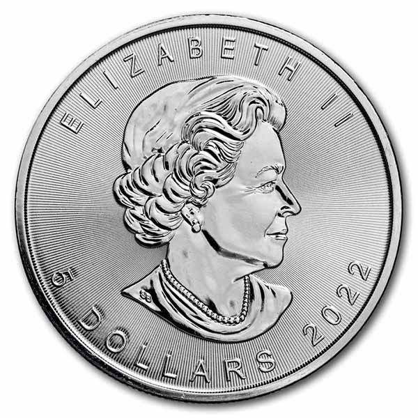 2022 Canadian 1 oz Silver Maple Leaf Coin BU