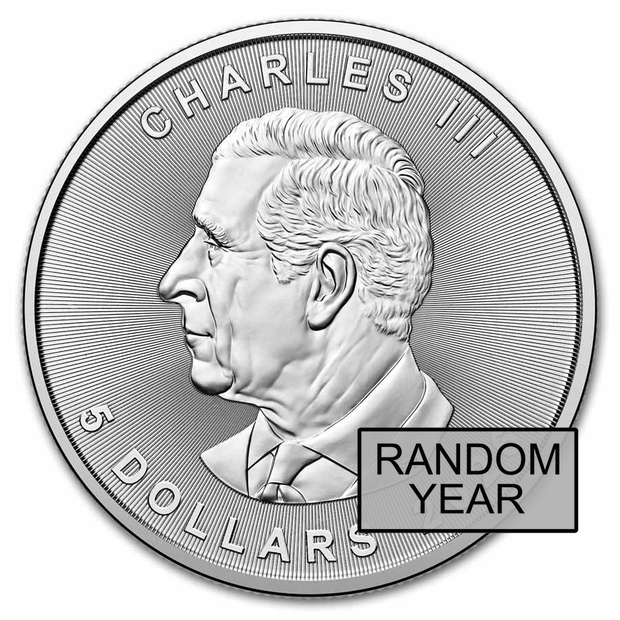 Random Year - 1 oz Canadian Silver Maple Leaf Coin BU
